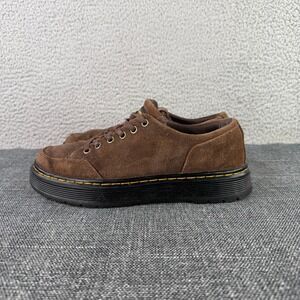 Dr. Martens Brookline 6 Eye Mens 7 Brown Suede Low Top Platform Sneakers